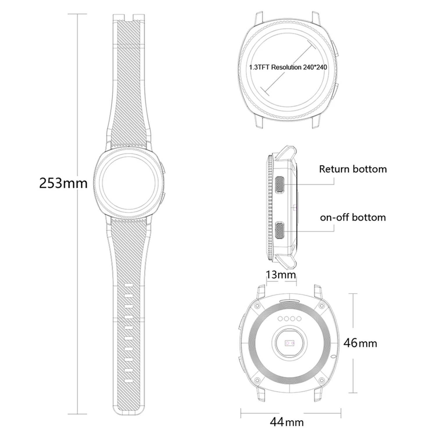 Смарт часы L2 Mtk2502 Ip68 водонепроницаемые Bluetooth мониторинг сердечного ритма сна