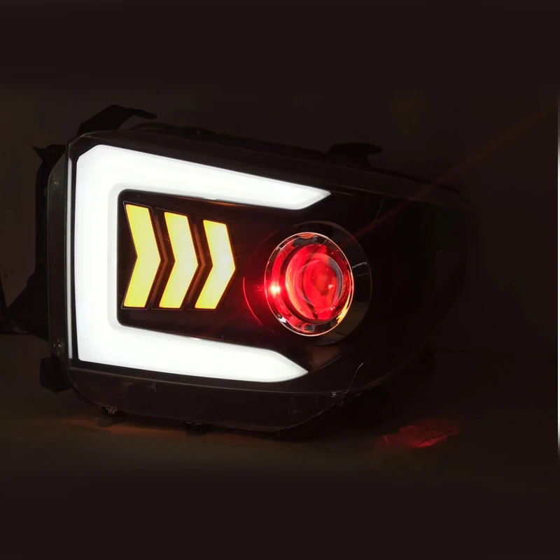 Roadot фары автомобиля сборки для Toyota Tundra светодиодный фар H7 D2H Hid вариант Ангел глаз