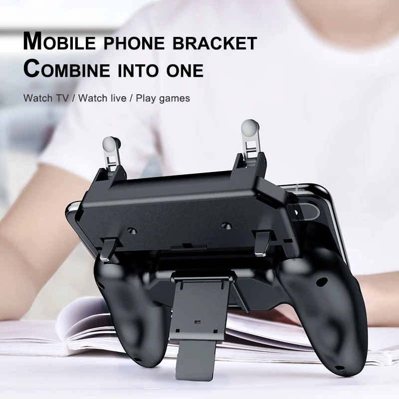 New Pubg Game Gamepad For IPhone Android Phone Controller L1R1 Shooter Trigger Fire Button Joystick Holder Universal | Электроника