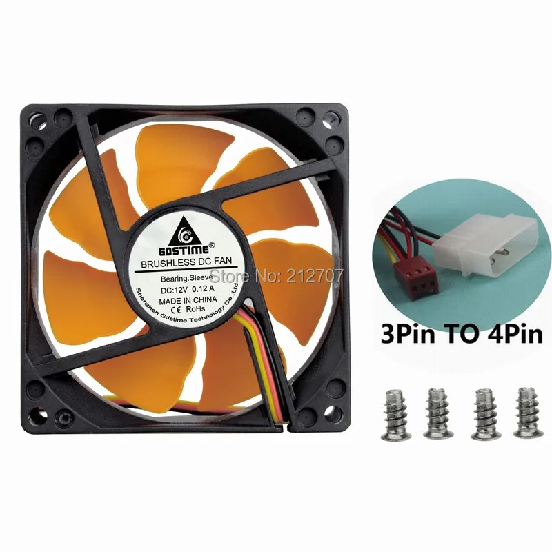5 шт. Gdstime CPU кулер 8025 8 см 12 В DC бесщеточный компьютер ПК корпус охлаждающий