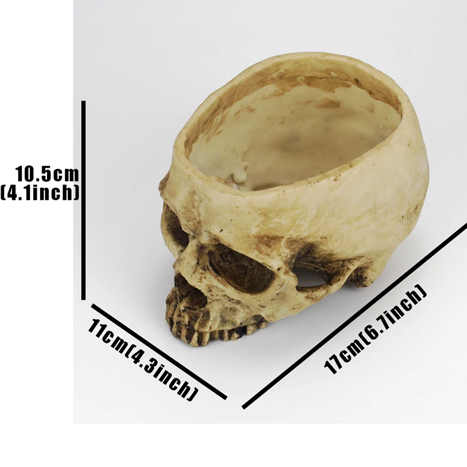 Креативный горшок с черепом цветочные горшки статуи из смолы медицинская модель