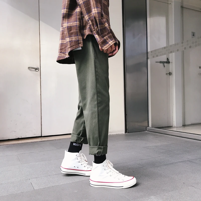 2018 осенние и зимние Молодежные мужские повседневные Свободные корейские прямые