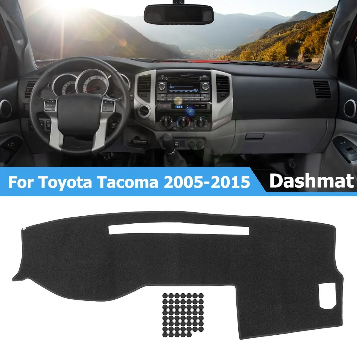 Автомобильный коврик для приборной панели Солнцезащитный Toyota Tacoma 2005 2015|Козырьки