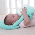 Подушка для кормления новорожденных, однотонная Съемная подушка для самостоятельного кормления, поддержка бутылочки, многофункциональная подушка для защиты головы младенца