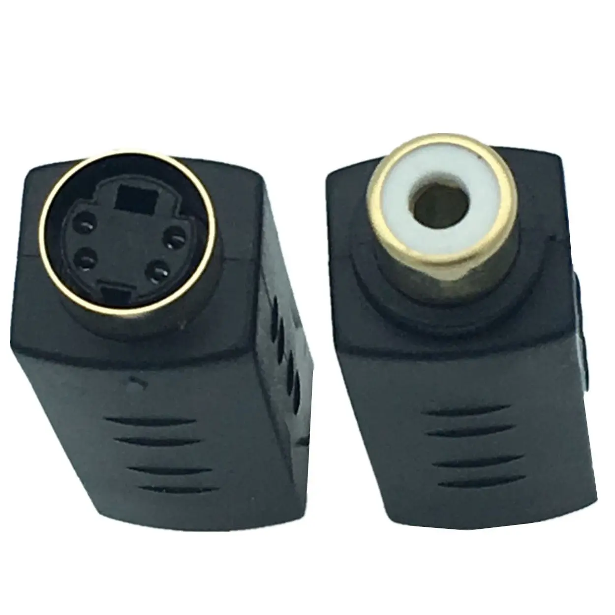 IG-2x S-VHS 4Pin Джек RCA конвертер видеоадаптера позолоченный видеомагнитофон