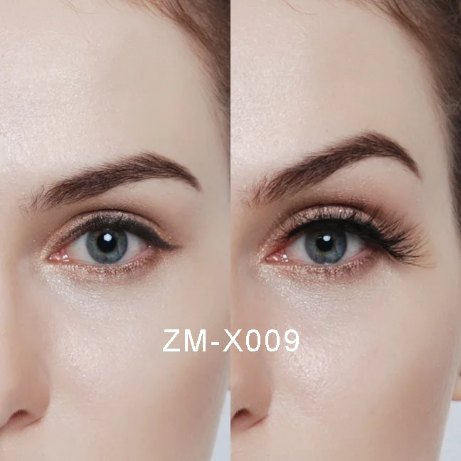 invisible band mink fur false eyelash own brand siberian lashes top grade clear hand mande 3d eyelashes ZM X009 | Красота и здоровье
