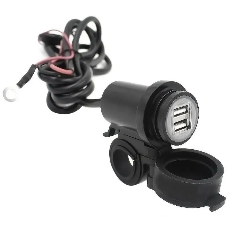 12 В двойное светодиодное зарядное гнездо питания для мотоцикла USB устройство