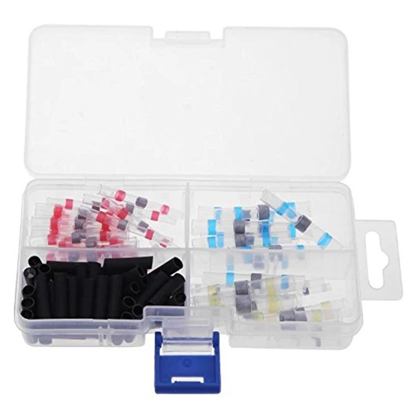 100pcs/set Waterproof Intermediate Cable Terminal+Heat Shrink Casing Sleeve Heat Butt Wire Crimp Connector | Обустройство дома