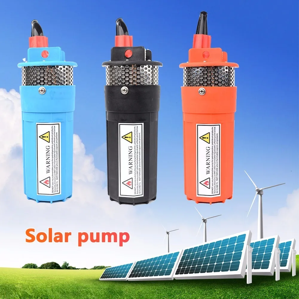 Солнечная энергия водяной насос Dc12v/24 В 360lph 70 м лифт, погружной открытый сад глубокая скважина Автомойка Трюмный Очистка