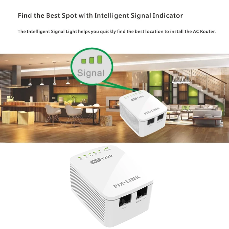 AABB-Pix-link 1200 Мбит/с беспроводной Wifi маршрутизатор расширитель диапазона