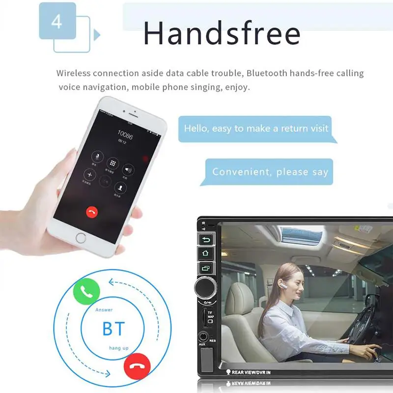 Авторадио Bluetooth GPS Навигация стерео MP3 плеер полностью емкостный сенсорный экран