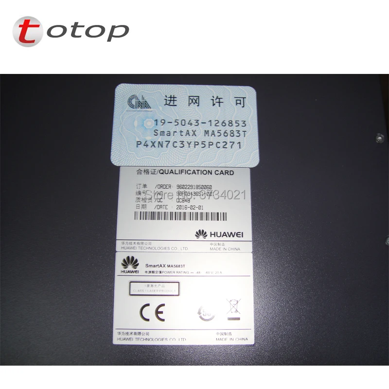 Huawei GPON OLT MA5683T шасси с 2xSCUN + 2xprte 2x GICF 1 * GPFD C ++ 16 SFP модулями оптического волоконного