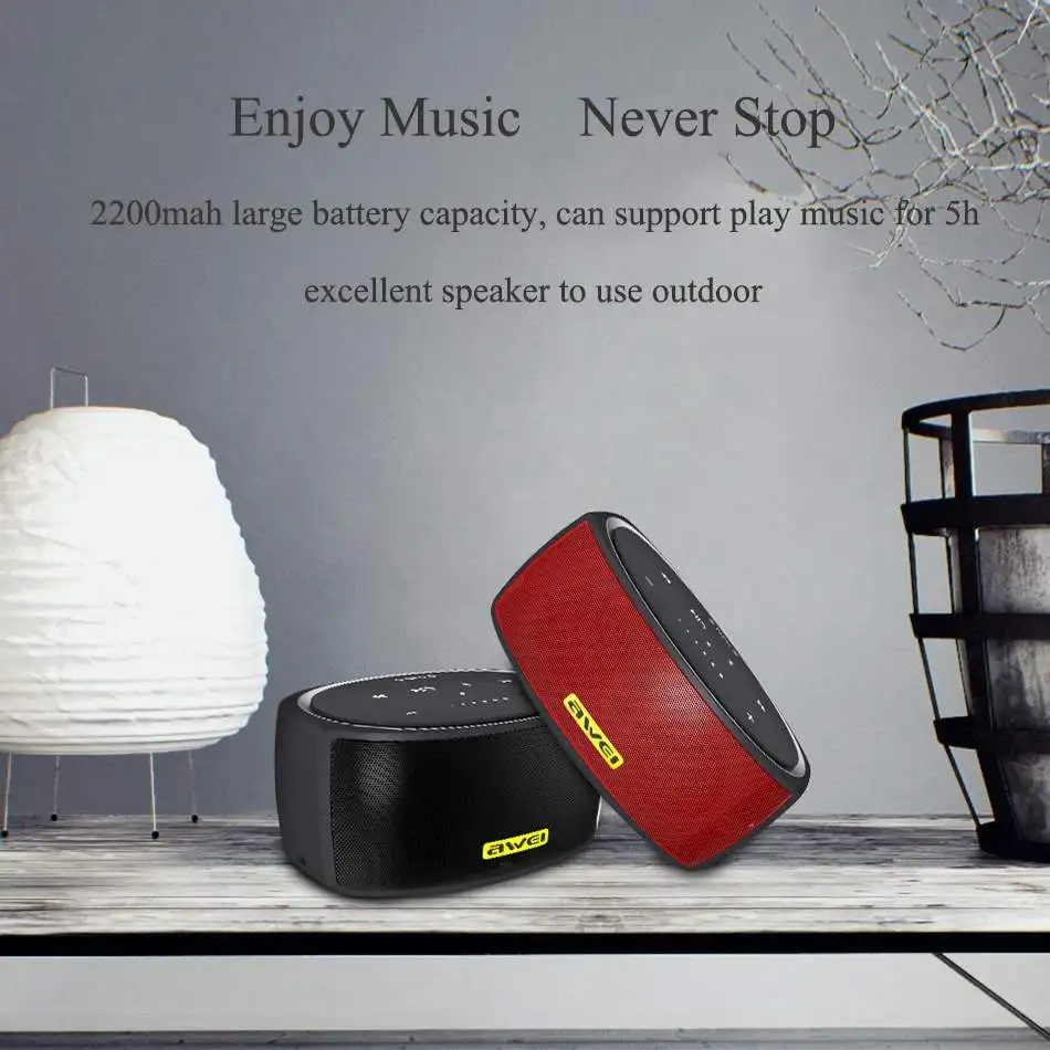 AWEI Y210 NFC Беспроводной Bluetooth Динамик открытый переносной динамик 2200 mah fm радио