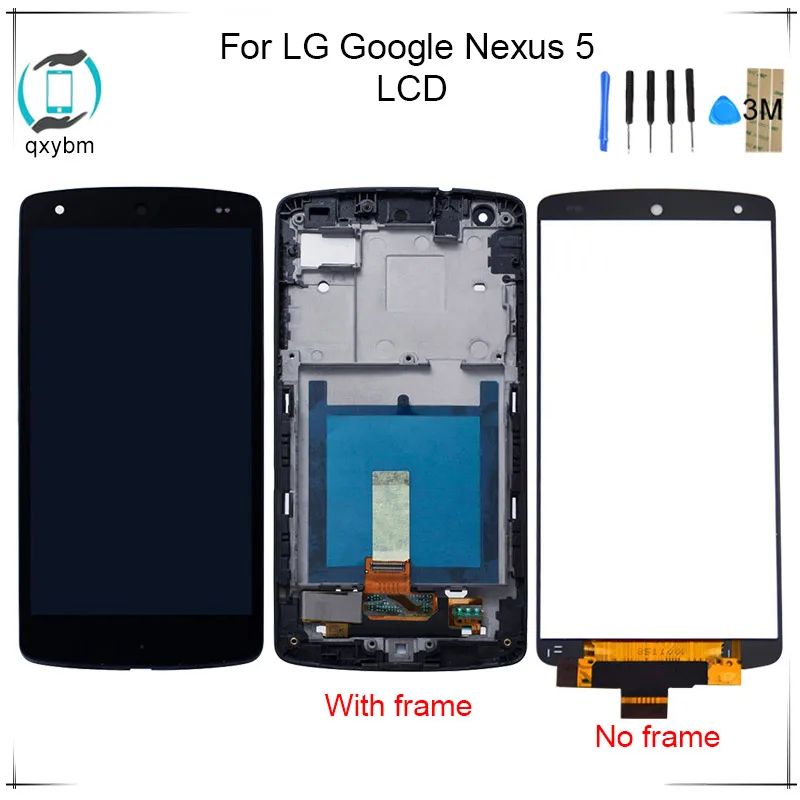 100% протестированный дисплей для LG Google Nexus 5 D820 D821 LCD сенсорный экран дигитайзер