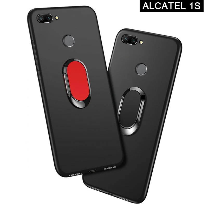 Чехол для Alcatel 1S 5024D 2019 Роскошный чехол 5 дюйма мягкий черный пластиковый с