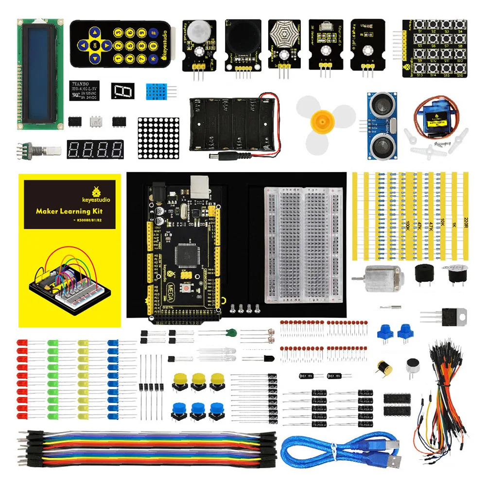 Оригинальный Keyestudio KS0082 учебный конструктор комплект для Arduino с МЕГА 2560