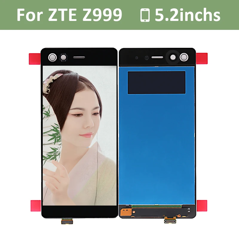 Для ZTE Axon M Z999 ЖК дисплей с кодирующий преобразователь сенсорного экрана в сборе
