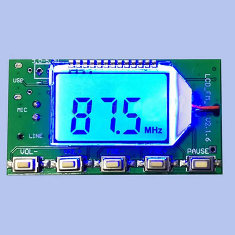DSP PLL 87-108 МГц цифровой беспроводной микрофон Стерео FM передатчик модуль Плата