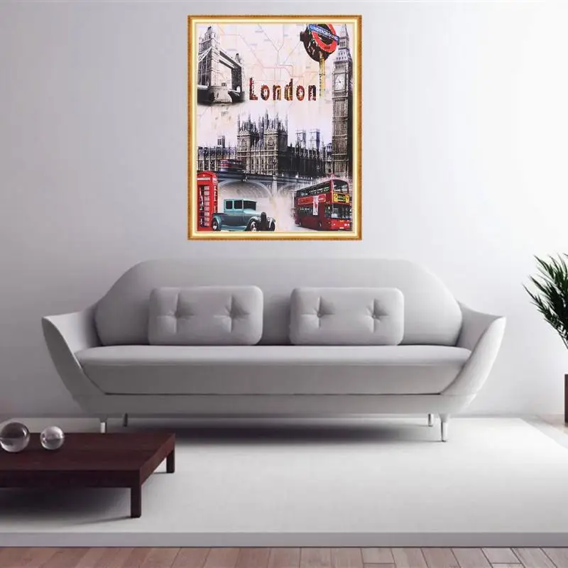 Бескаркасная LED Картина маслом DIY по номерам Современная Настенная картина