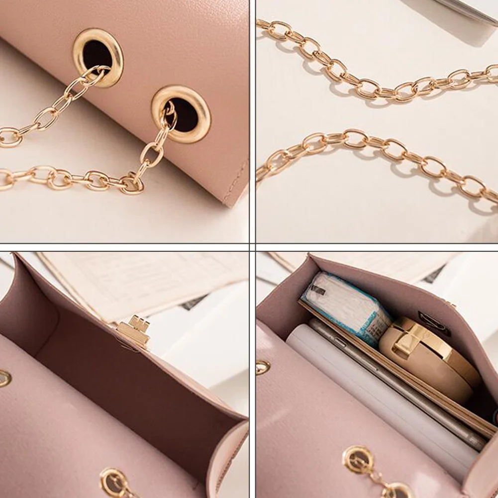 

Hot Fashion PU Leather Lock Small Handbags For Women 2019 Sweet Girls Chain Shoulder Bag Crossbody Messenger Phone Clutch Bolsos