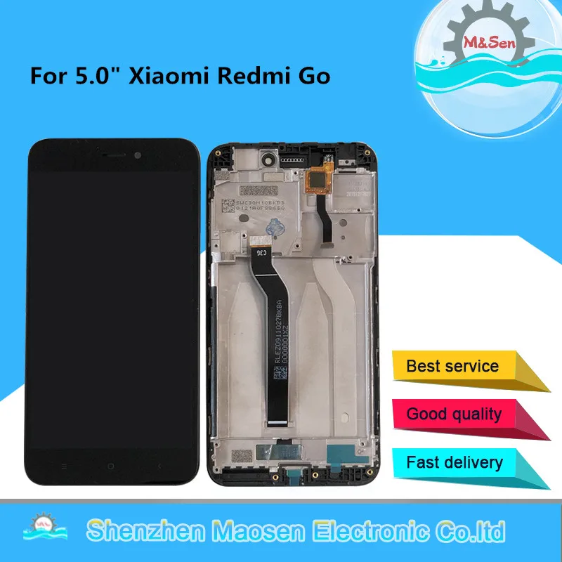 

Оригинальный ЖК-дисплей 5,0 "M & Sen для Xiaomi Redmi Go, экран с рамкой и сенсорной панелью, дигитайзер для дисплея 1280*720 Redmi GO
