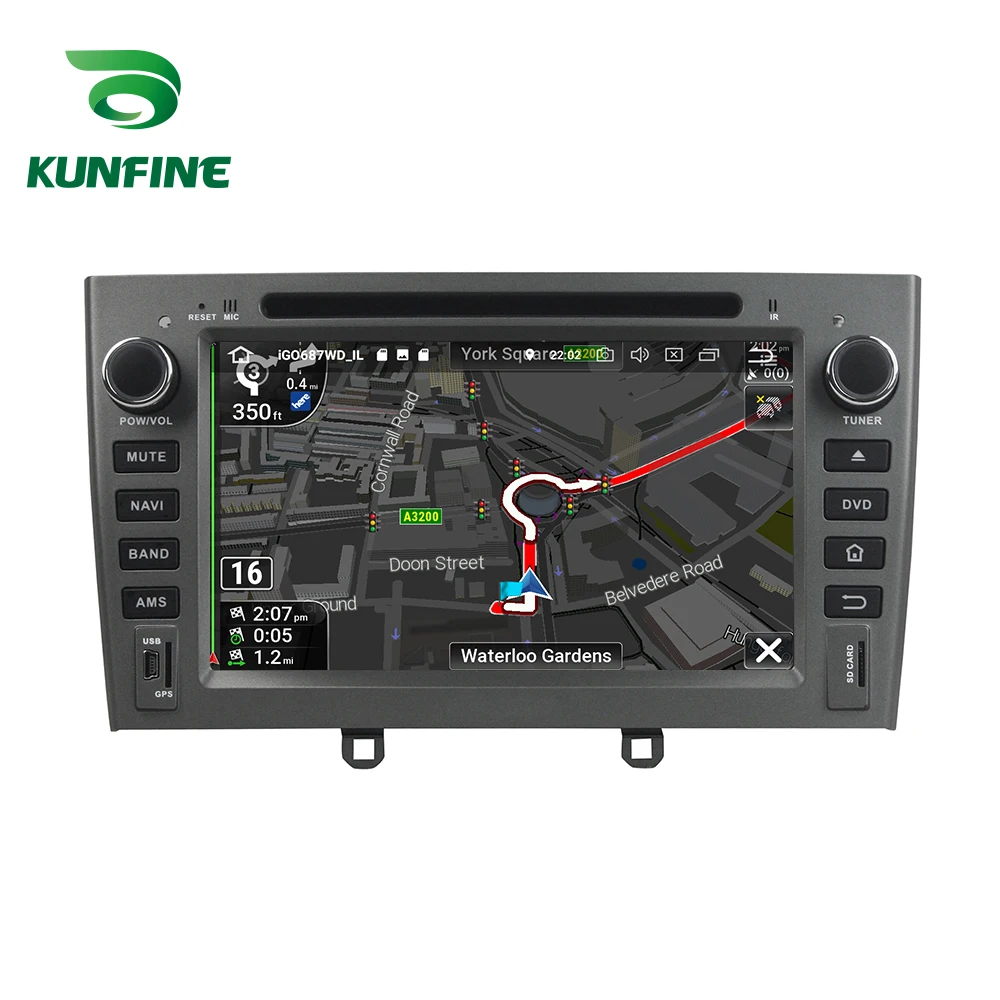 KUNFINE 4 ядра 2 Гб оперативная память Android 8 1 автомобиль DVD gps навигации