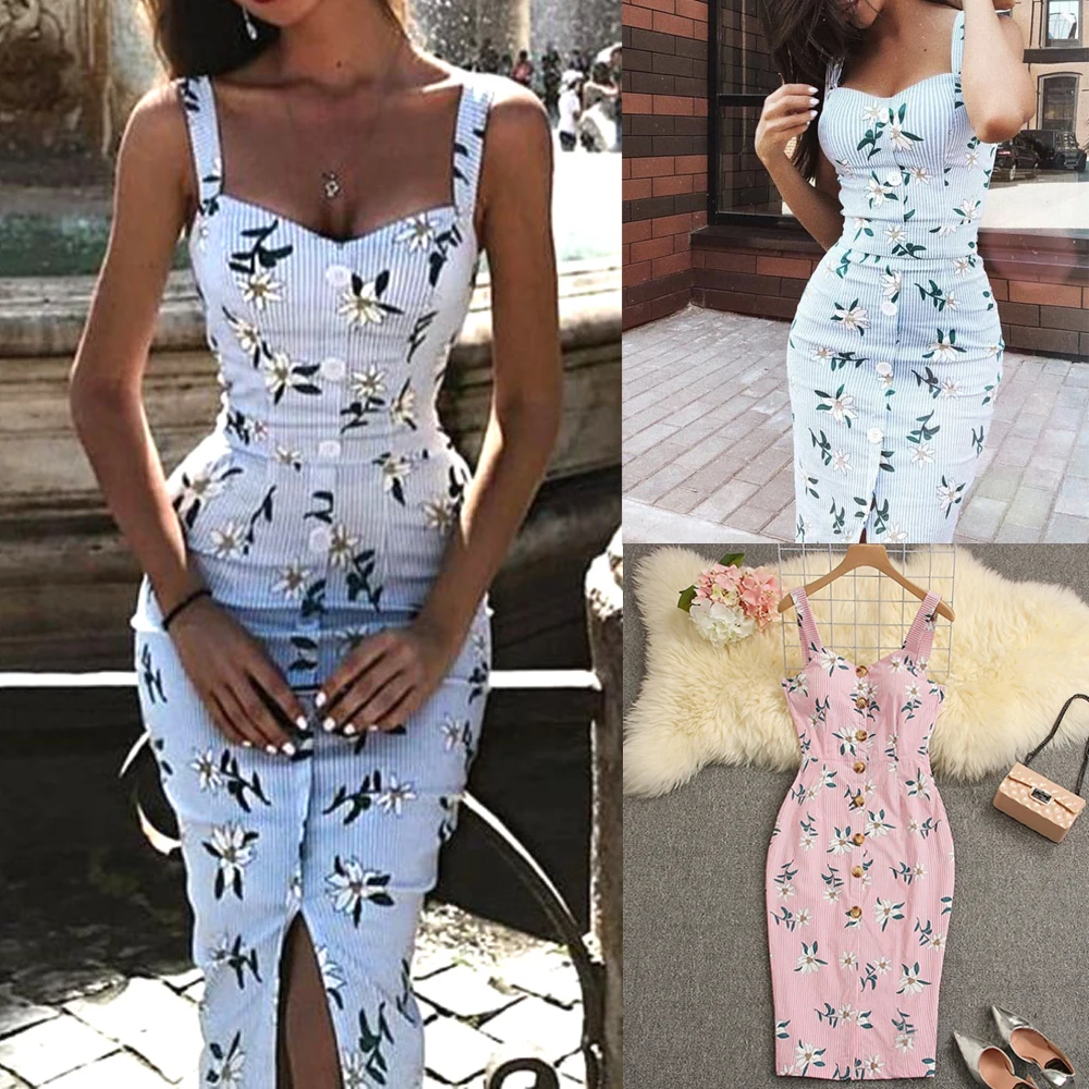 Женское винтажное вечернее платье бохо модное летнее без рукавов с цветочным