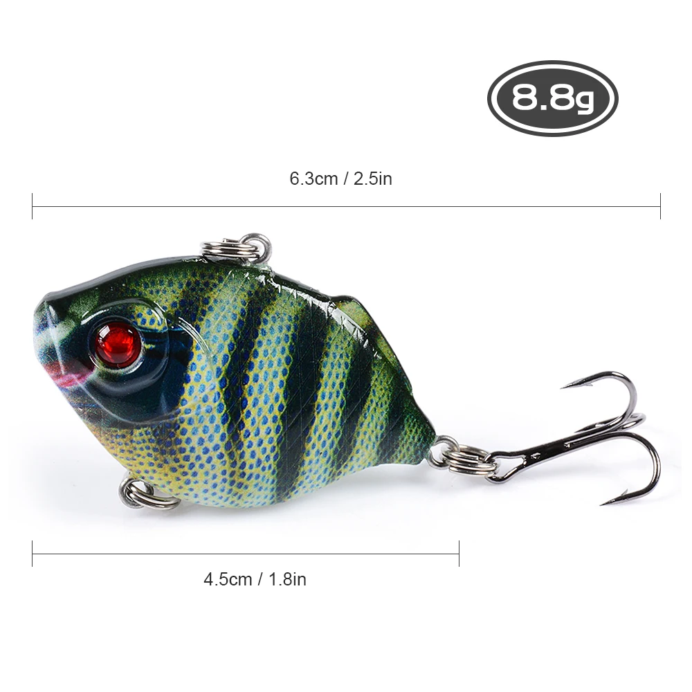 Lixada Mini VIB рыболовные приманки 4 5 см 8 г 2019 новые с тройными крючками 3D глаза