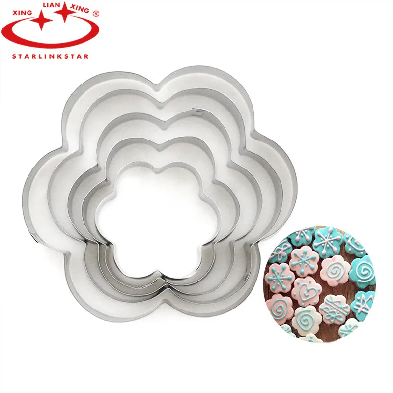 Stainless Steel 5PCS/Set Emporte Piece Patisserie Cake Mold Cookie Cutter Kitchen Biscuit Stamps Baking Tools | Дом и сад
