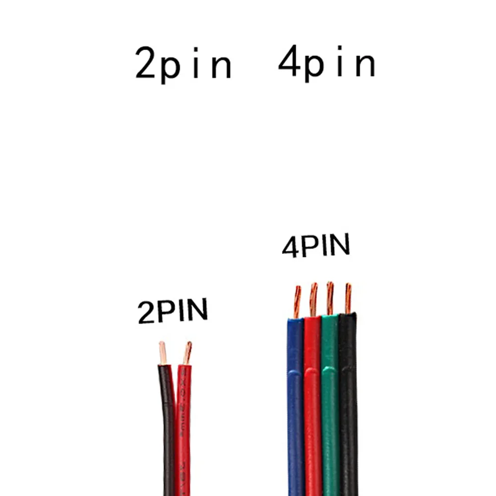 2 контактный 4 22AWG 5050 лампы провод удлинительного кабеля Светодиодные ленты RGB