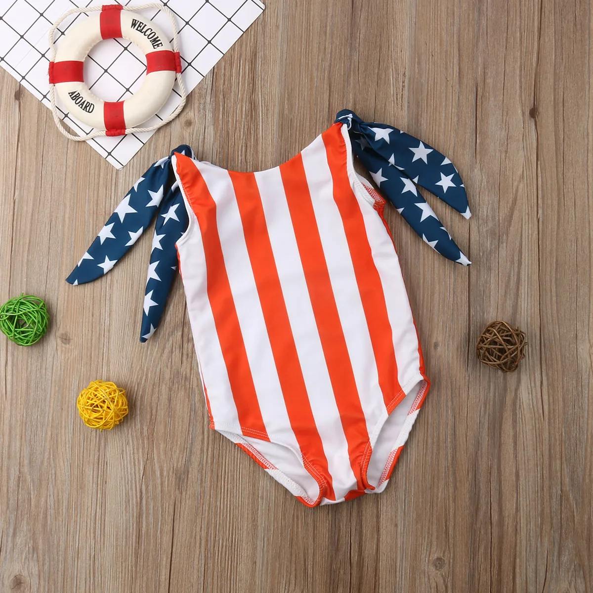 Baby Swimwear Toddler Kids Girls Stars Stripe Bikini Swimsuit Bathing Suit Beach Size 1-5Y | Спорт и развлечения