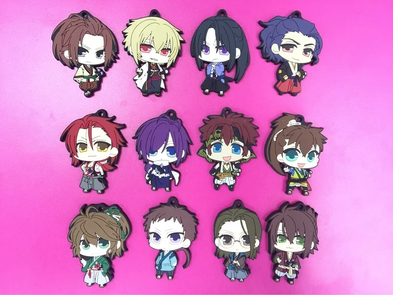 12 шт./компл. фигурки Hakuouki Shinsengumi Kitan YukIimura Jiziru Hijikata Toshizo брелки с подвеской для