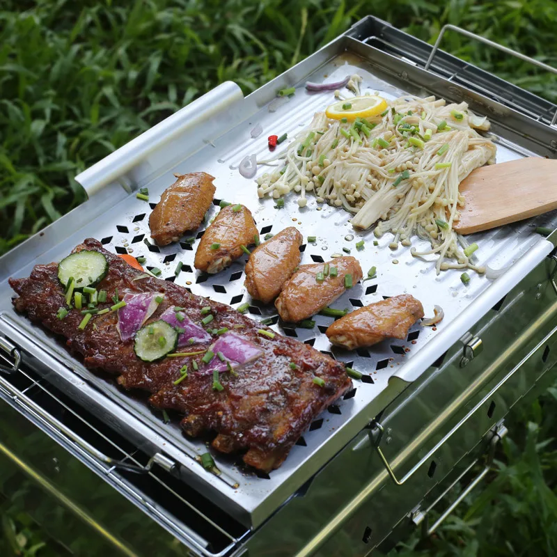 Открытый противень для барбекю антипригарный печь выпечки сковорода из