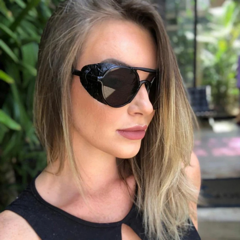 

Girls Ladies Steampunk Sunglasses Women 2019 Luxury Brand Vintage Sun Glasses Steam Punk Goggles Gafas Oculos De Sol Feminino