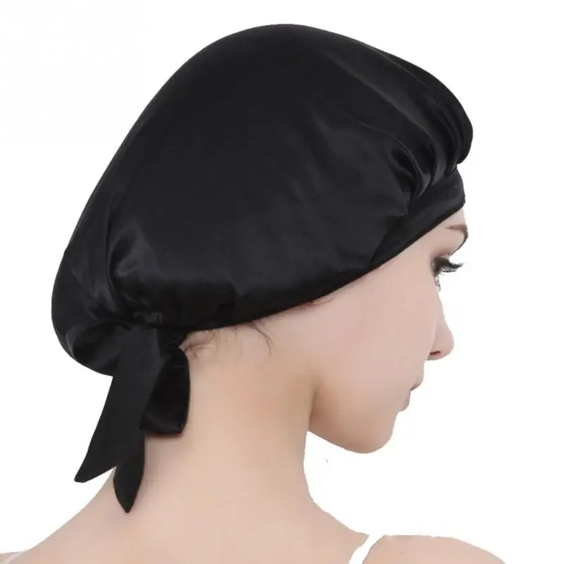 Женский головной убор на шнуровке для сна свободный размер Регулируемая мягкая