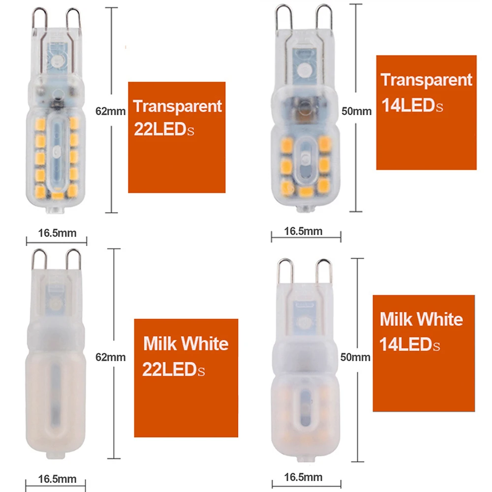 220В 14leds 22leds Dimmable G9 лампа Светодиодная SMD 2835 Led Свет замена галогенная люстра