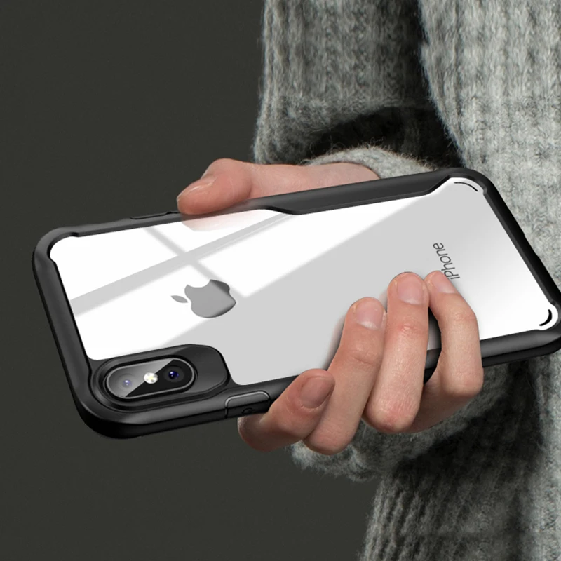 Luxury Transparent PC TPU Shockproof Armor Case For Samsung Galaxy S8 S9 Plus Note 9 8 iPhone XS Max XR X 7 6 6S 5 S | Мобильные