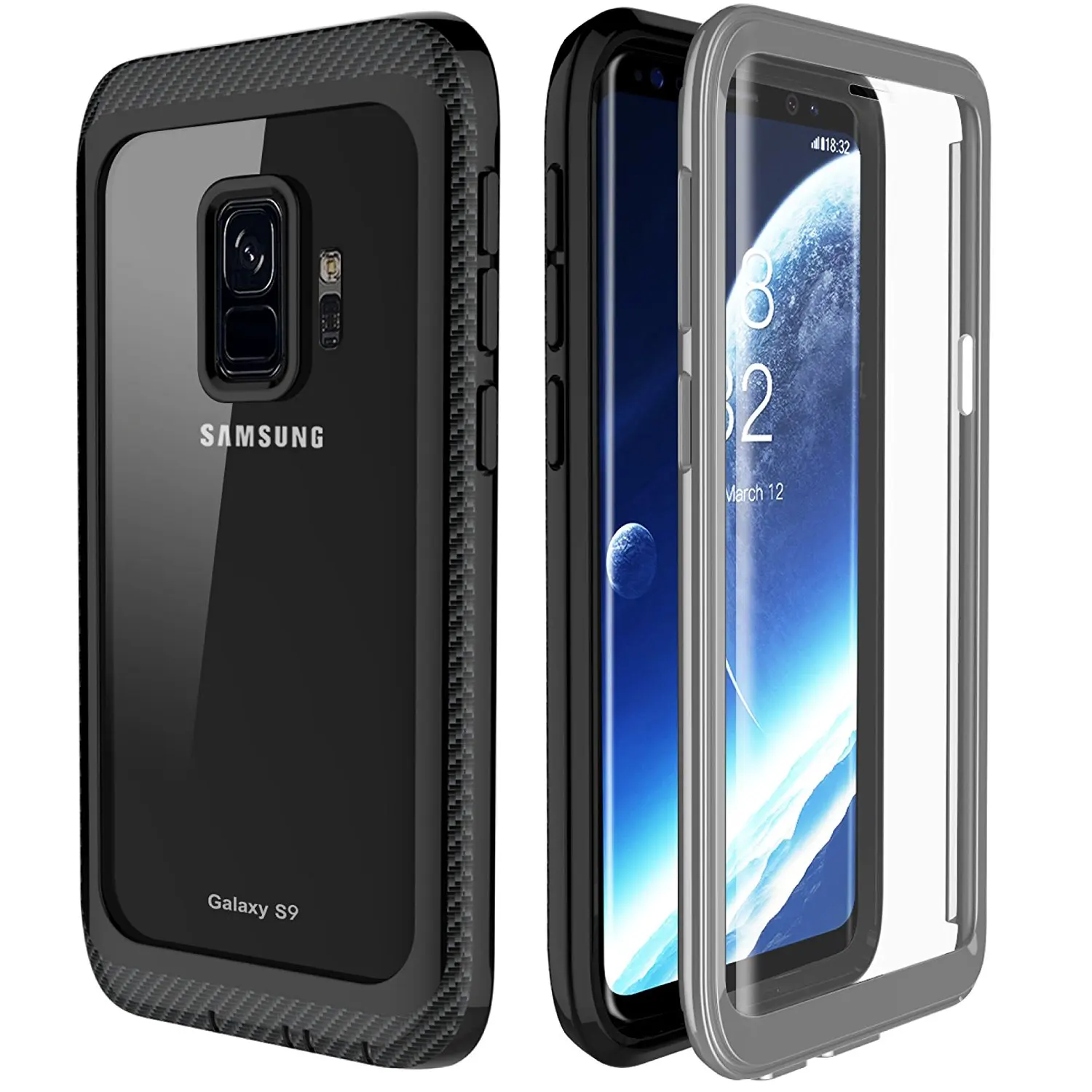 Чехол для Samsung Galaxy S9 с защитой на 360 градусов прочный бампер полным покрытием и