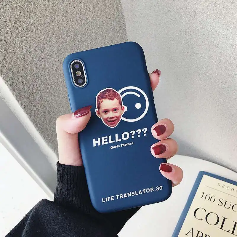 STROLLIFE Lovely Little Boy Phone Case For iPhone 8 7 6s Plus Cases English Hello Cover XR X XS Max Soft Back Shell |