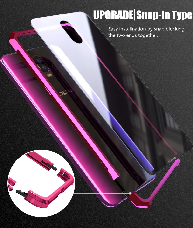 Oppo RX17 Pro Бампер R17Pro телефонные чехлы Алюминиевый металлический каркас бампер с