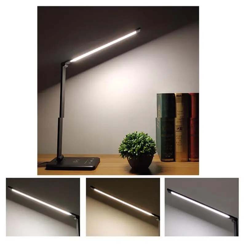 

Foldable LED Desktop Lamp With 3-gear Adjustable Light Touch Control Protect Eye Care USB Charging Control Soft Light Eye Care