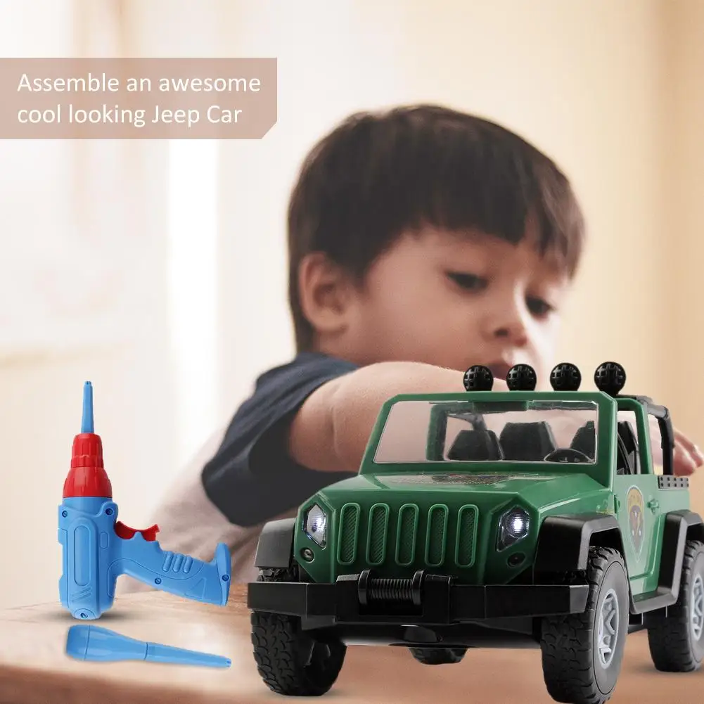 Сборка &quotсделай сам&quot Модель Jeep автомобильный комплект детская винты сверла