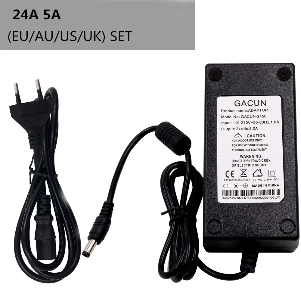 ЕС США AC110V 220V к DC24V трансформаторы питания адаптер Драйвер для 5050 2835 Светодиодные
