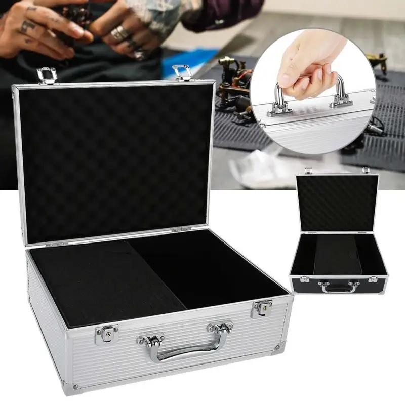 2Color Aluminum Coil Tattoo Machine Storage Case Carrying Box Empty Organizer Foam Pad Embroidery Equipment | Красота и здоровье