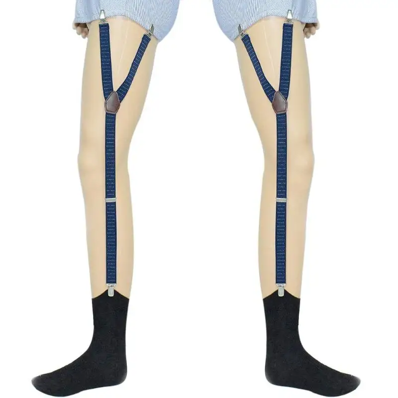 Для мужчин s рубашка держатель Военная прямой подтяжки стремени эластичные форма