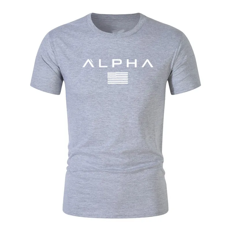 Новая одежда модная футболка мужская хлопковая дышащая с коротким рукавом для