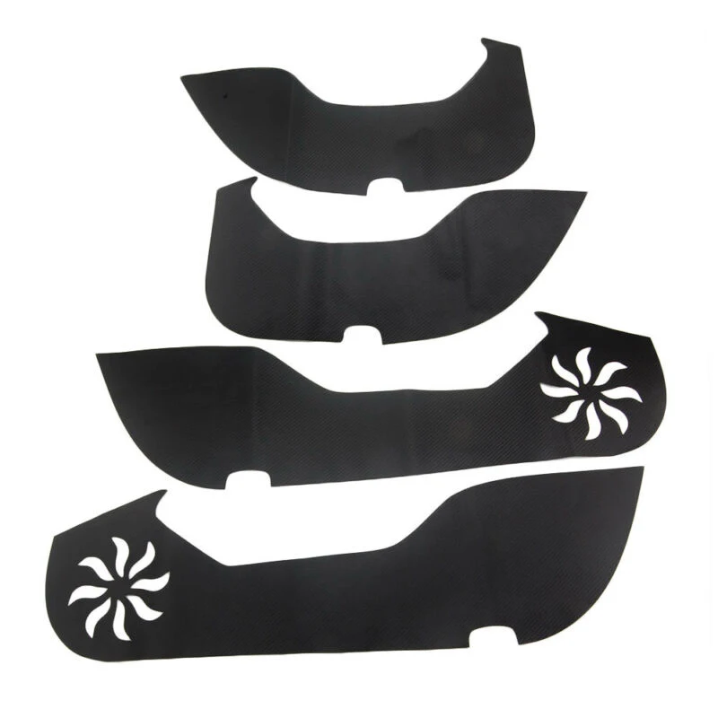 4 шт./компл. углерода волокно кожа черный двери автомобиля обложка 18 антиударная