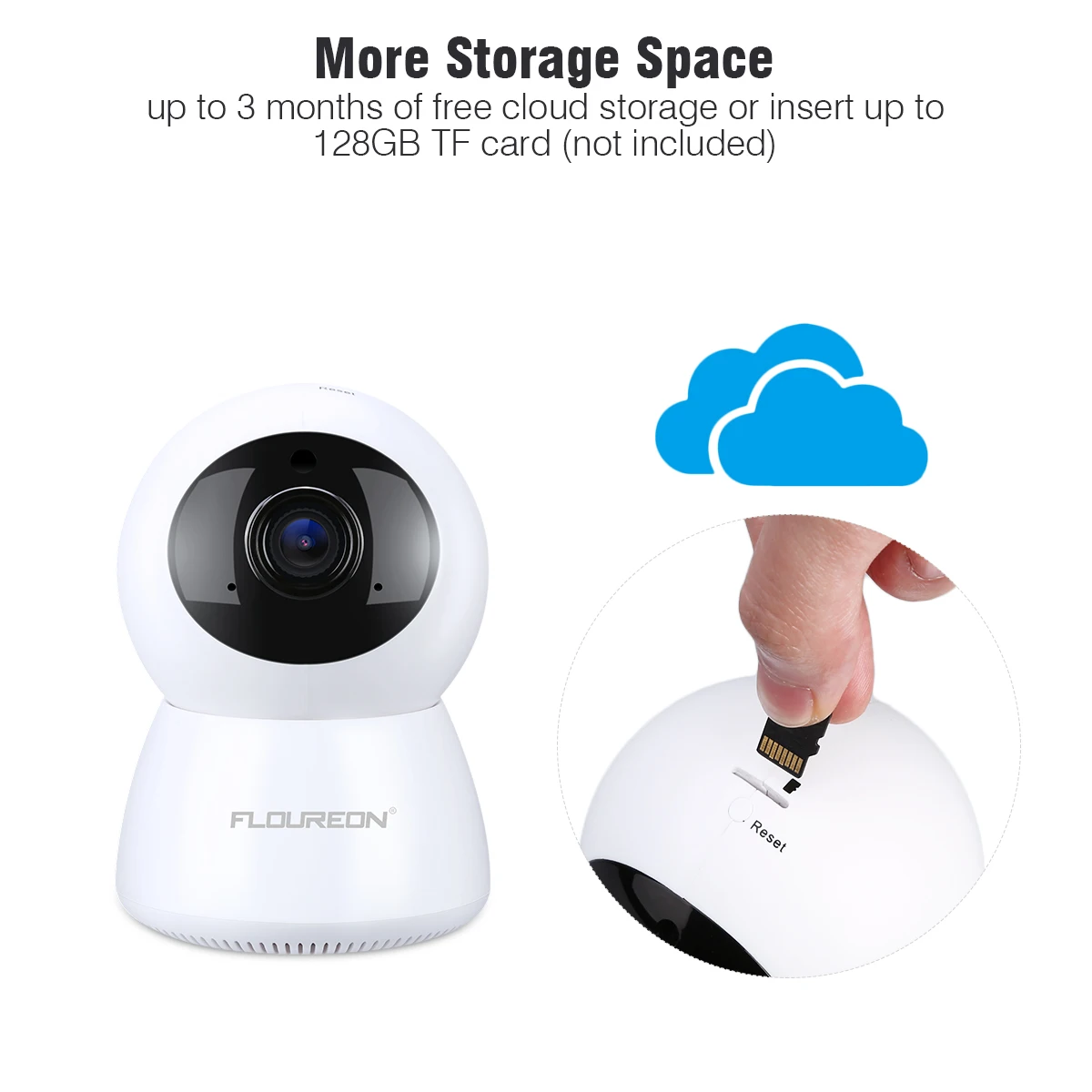 Floureon 1080 P Беспроводная ip камера безопасности панорамная двухсторонняя аудио