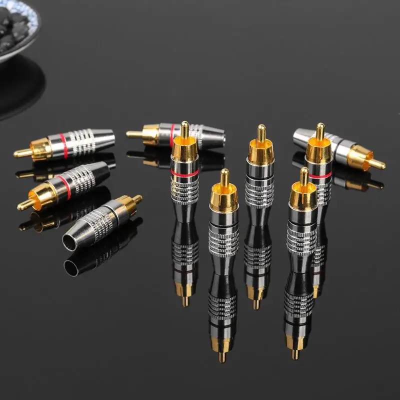 10 шт. RCA разъем для пайки аудио видео DIY кабель колонок адаптер разъем|Домашний