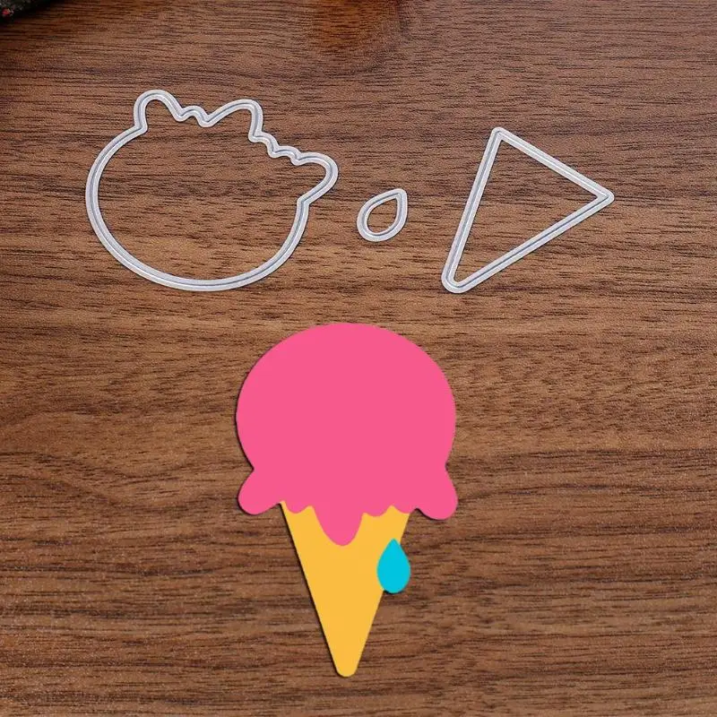 Набор из 3 штук для резки мороженого и металла трафареты с тиснением